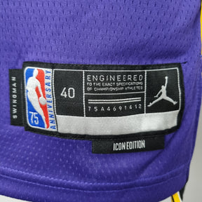 Camisa NBA Lakers #7 Anthony Purple 75° Aniversário- 23/24