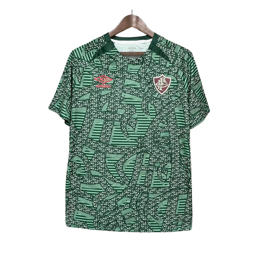 Camisa Fluminense verde pré-jogo 24/25 Torcedor Umbro Masculina - Verde