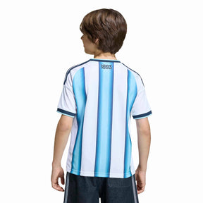 Camisa Infantil Argentina 2026 Home Com Patch Campeão