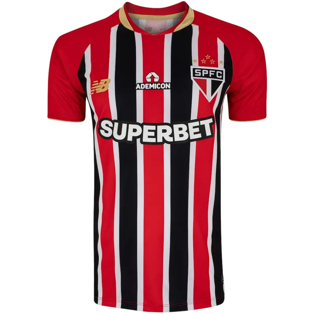 Camisa São Paulo Away 25/26 - Vermelha e Preta