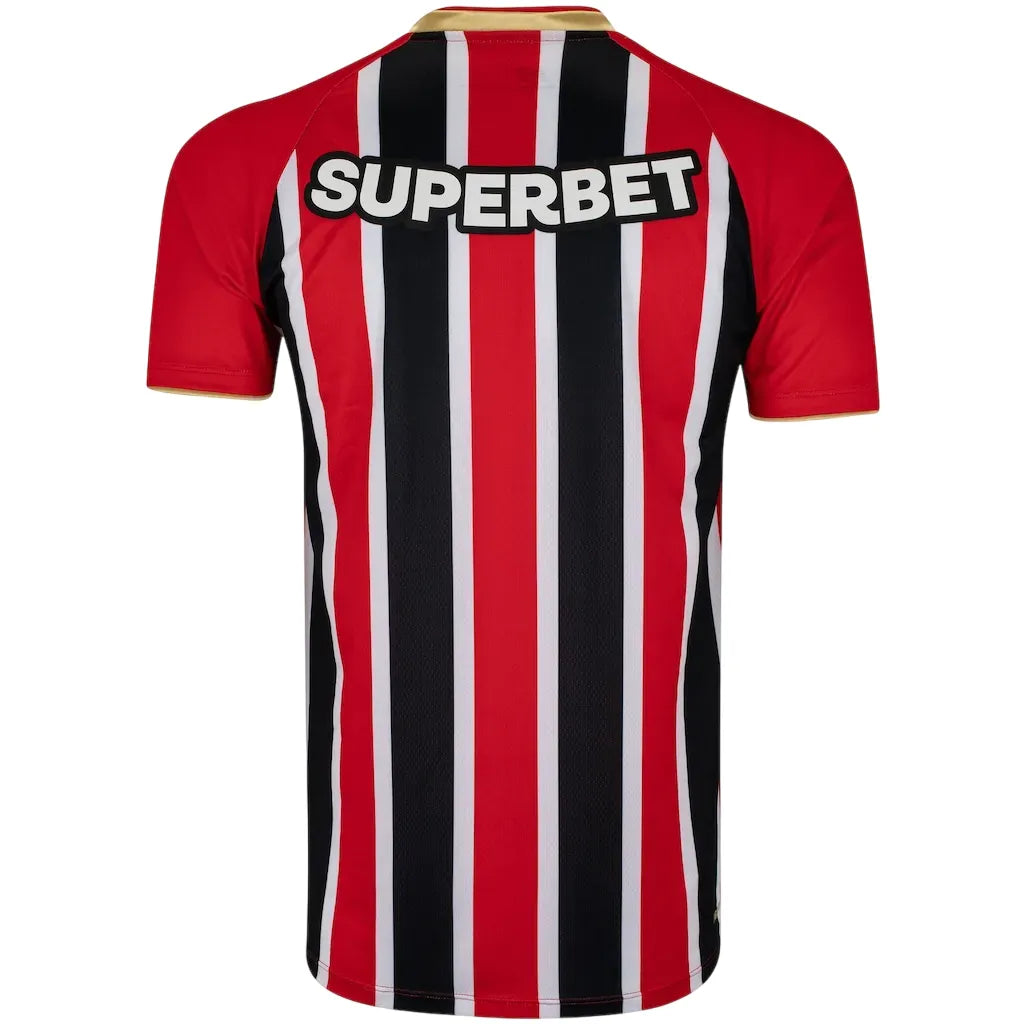 Camisa São Paulo Away 25/26 - Vermelha e Preta