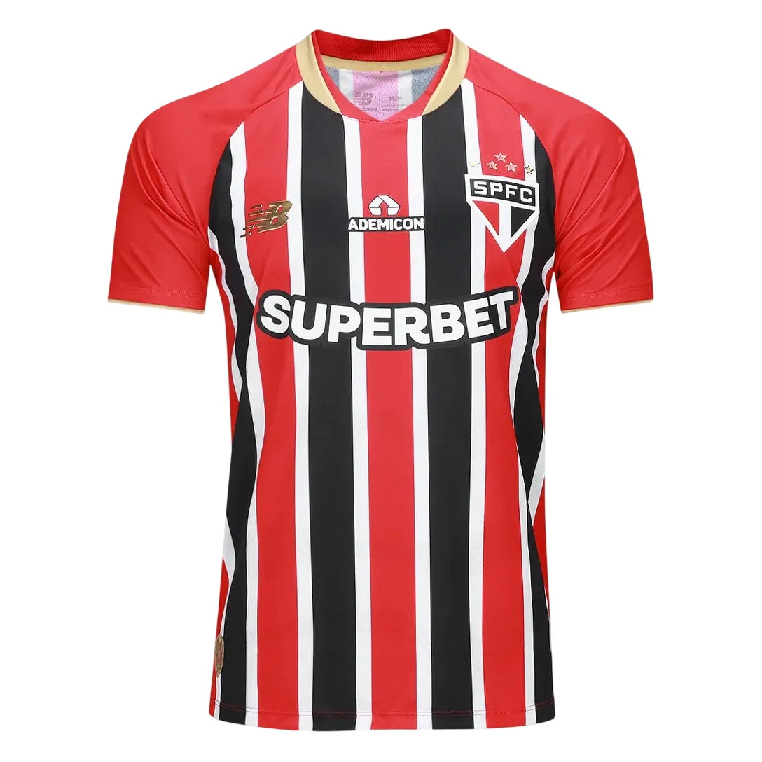 Camisa São Paulo Away 25/26 Jogador - Vermelha e Preta