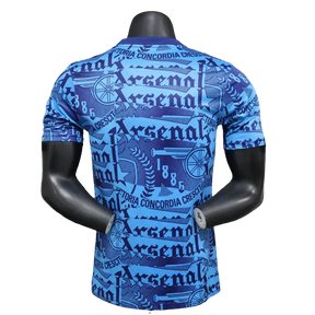 Camisa Arsenal 25/26 Pré-Jogo - Azul - Versão Jogador