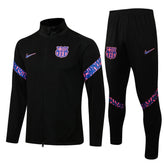 Conjunto Inverno Barcelona Preta e Roxa Nike - Com Fecho