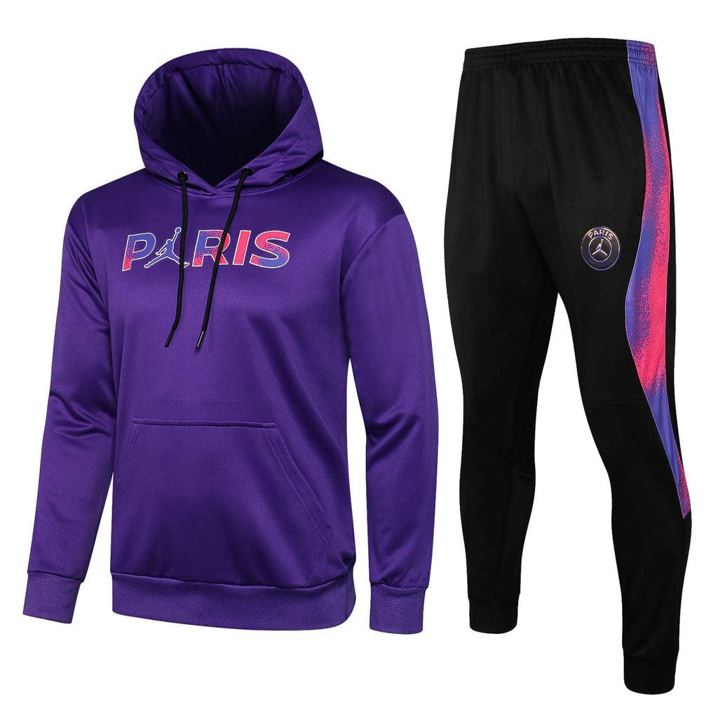 Conjunto Inverno PSG Roxo e Preto Jordan - Com Capuz