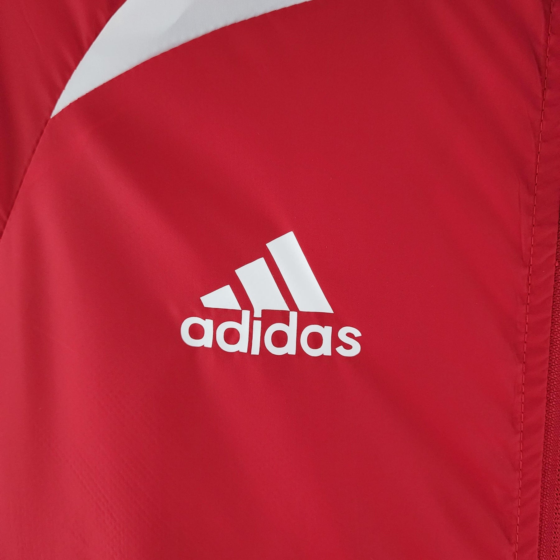 Corta-vento Internacional Adidas - Vermelho e Branco