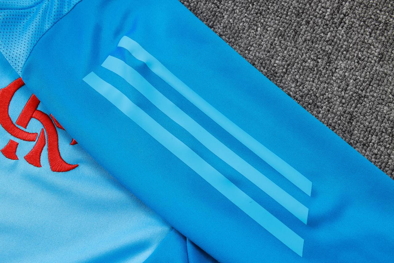 Conjunto Inverno do Flamengo Adidas - Azul Claro