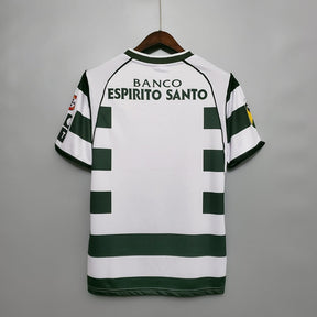 Camisa Retrô Sporting I Home 01/03 - Masculina - Verde e Branca
