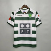 Camisa Retrô Sporting I Home 01/03 - Masculina - Verde e Branca